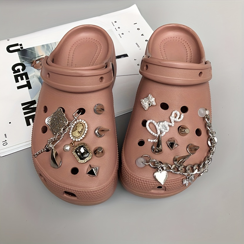 Bling Punk Shoe Charms For Girls Women Boys Cute Shoe Charms Shoe