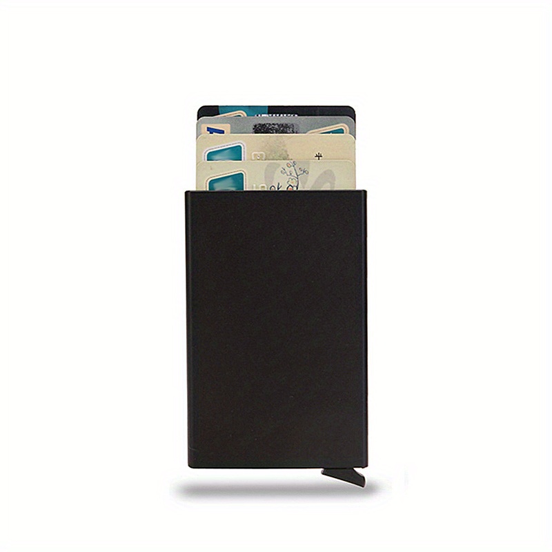 Mens Minimalist Rfid Blocking Automatic Pop Up Card Holder Ultra Thin