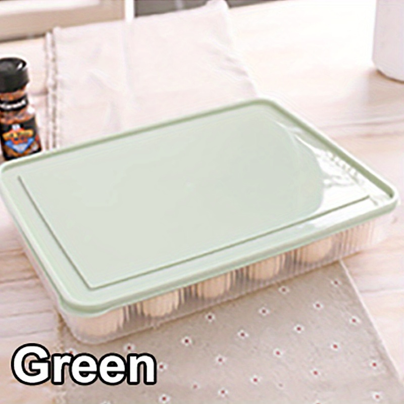 TEMU 1pc, Egg Holder For Refrigerator, Deviled Egg Tray Carrier With Lid Fridge Egg Dispenser Egg Storage Stackable Plastic Egg Containers, 24