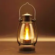1pc mini vintage wind lamp led candle light small night light camping light bedside hanging light table light atmosphere light electronic candle light with 3 pieces ag13 battery powered details 5
