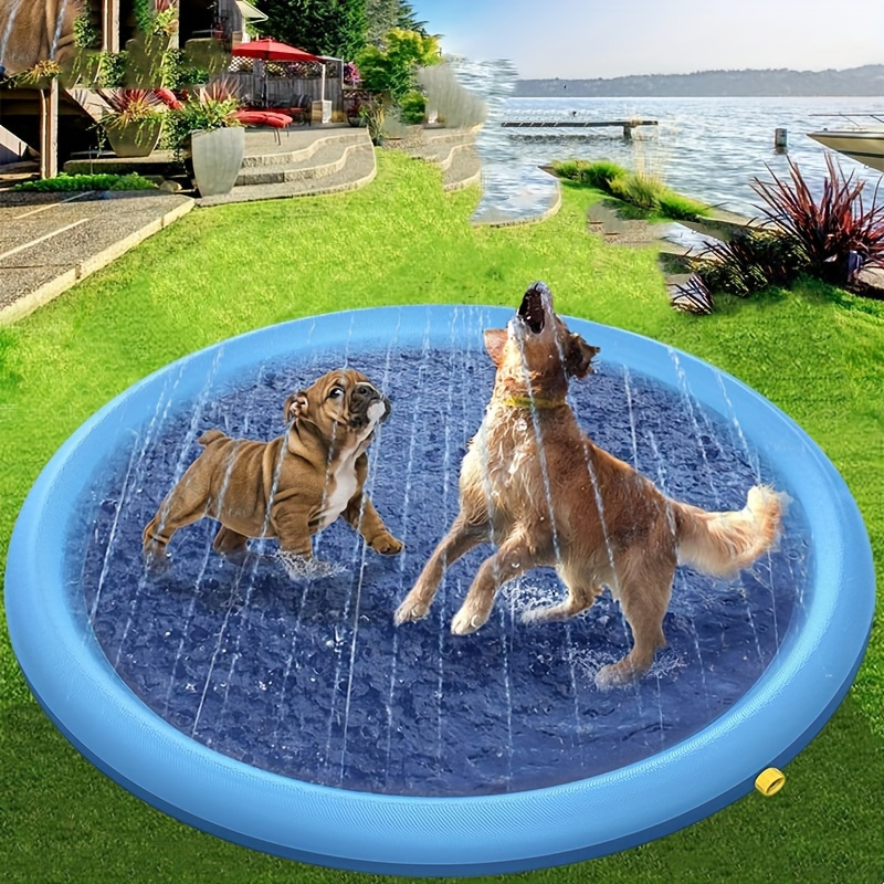 Piscina plegable grande para perros de 67 x 12 pulgadas, bañera plegable de  gran tamaño para mascotas, piscina portátil para niños, piscina de PVC a