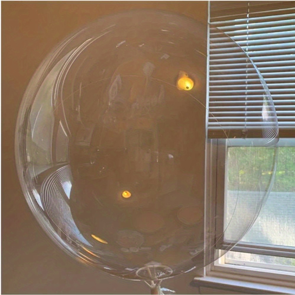 Image of 15pcs Clear Bobo Balloons(20"), Clear Balloons, Transparent Big Bobo Bubble Balloons For Indoor Outdoor Wedding Birthday Graduation New Year Party Decorations