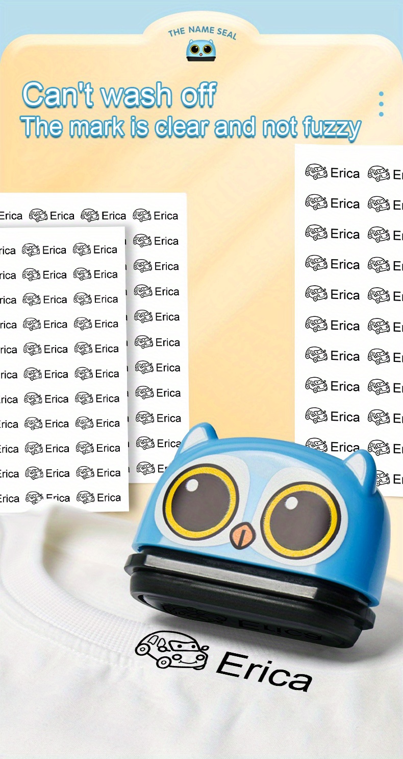 Yellow Dog Personalised Fabric Name Stamp Waterproof Temu Canada