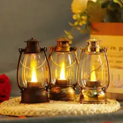 1pc mini vintage wind lamp led candle light small night light camping light bedside hanging light table light atmosphere light electronic candle light with 3 pieces ag13 battery powered details 11