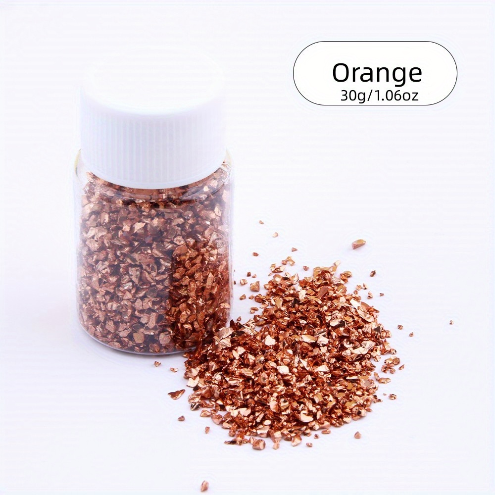 30g/bottle Crushed Glass Craft Glitter For Resin, Irregular