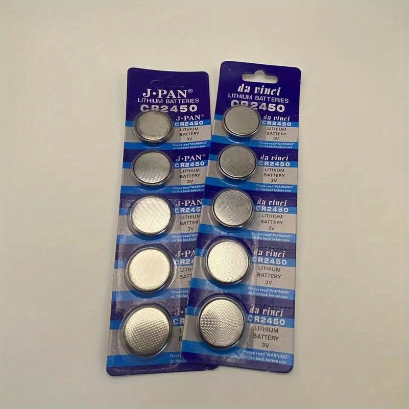5pcs CR2450 Button Cell Battery Reliable Power Solution for Electronic  Devices