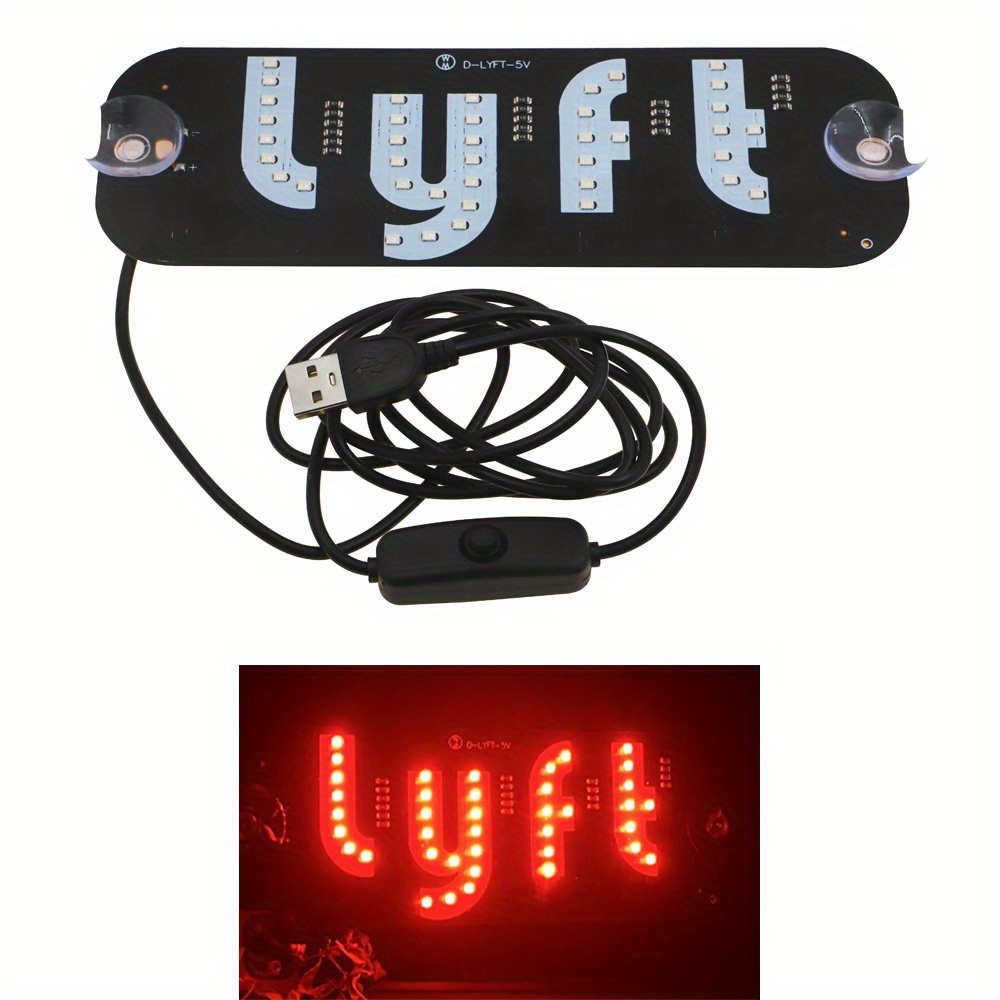 UBER LYFT – Panneau Lumineux LED Pour Fenêtre De Voiture, Badges Alimentés  Par Interrupteur Marche/Arrêt, Reproduction Pour Chauffeur De Taxi Du 14,96  €