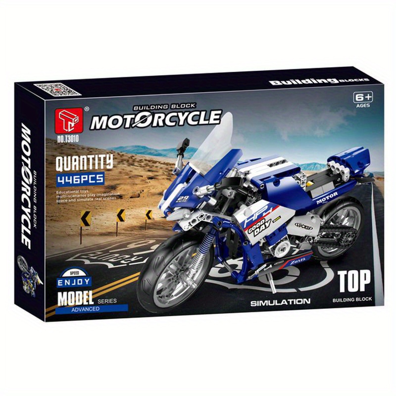 446pcs Série City Moto Électronique À Deux Roues Technic M 1000 Rr