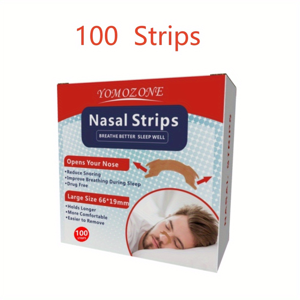 Nasal Strips for Snoring, 120 Pcs Nose Strips for Breathing Sleeping Help  Stop Snoring Relieve Nasal Congestion Drug-Free Nasal Strips Snoring  Devices