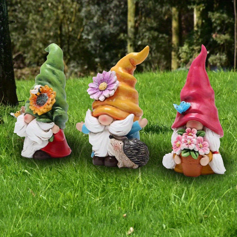 1pc Decoraciones Figuras Jardín Gnome Companions Statue - Temu Chile