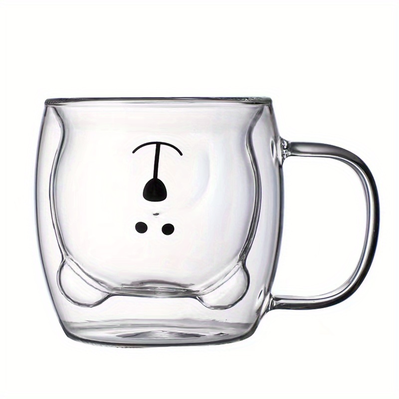 Creative Cute Bear Double layer Coffee Mug Double Glass - Temu