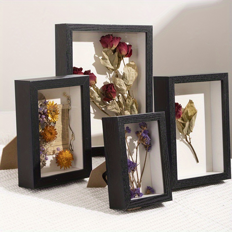 Handmade Log Color Dried Flower Photo Frame With Butterfly - Temu United  Arab Emirates