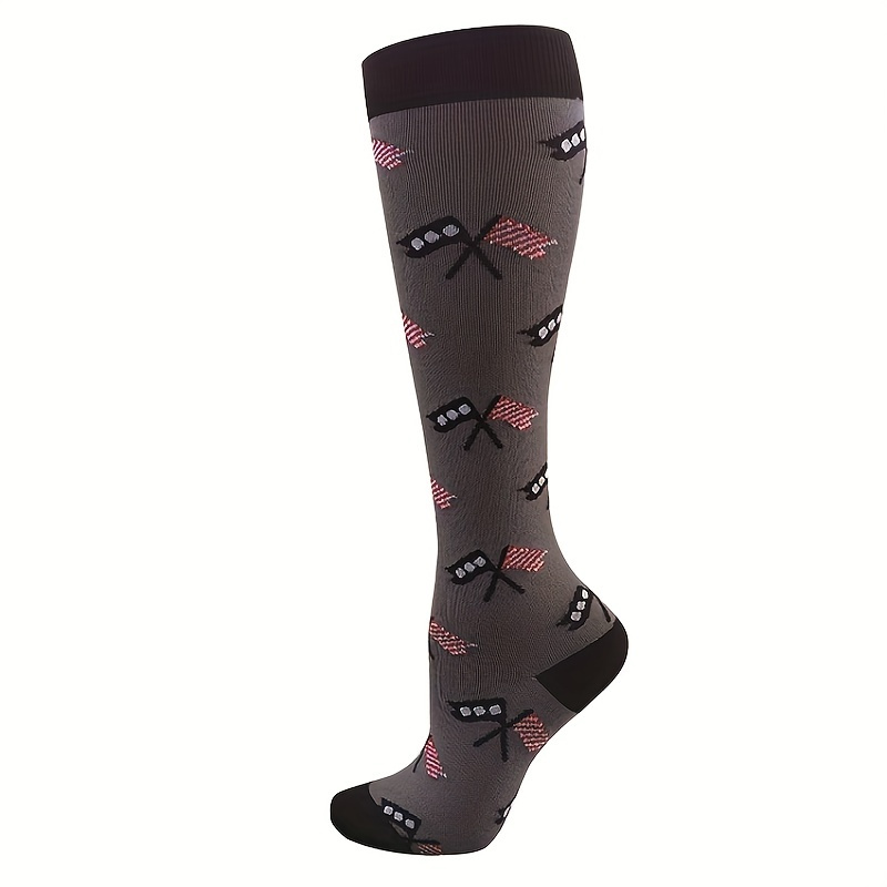 American Flag Calf Socks Knee High Compression Sports Stockings