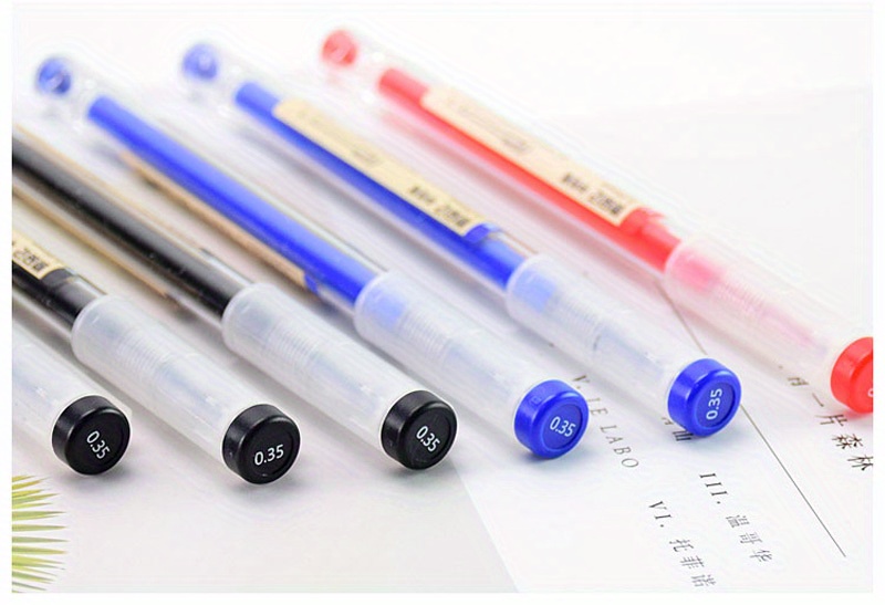 Ultra Fine Finance Gel Pen Red/black/blue Ink Refills - Temu