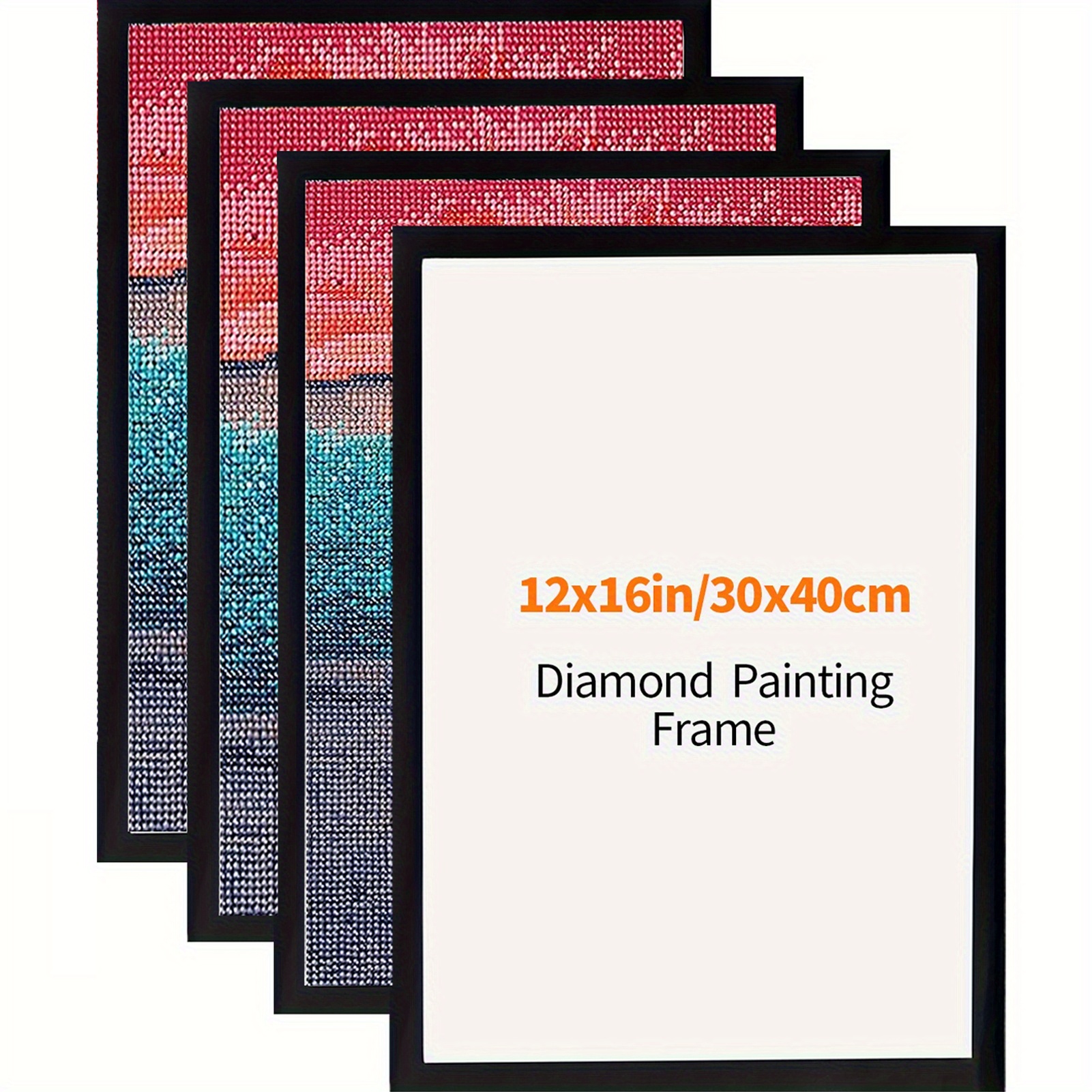 NAIMOER 2Pack Diamond Painting Frames, Frames for 12x16in/30x40cm Diamond Painting Canvas, Magnetic Diamond Art Frame Self-Adhesive, Diamond Painting