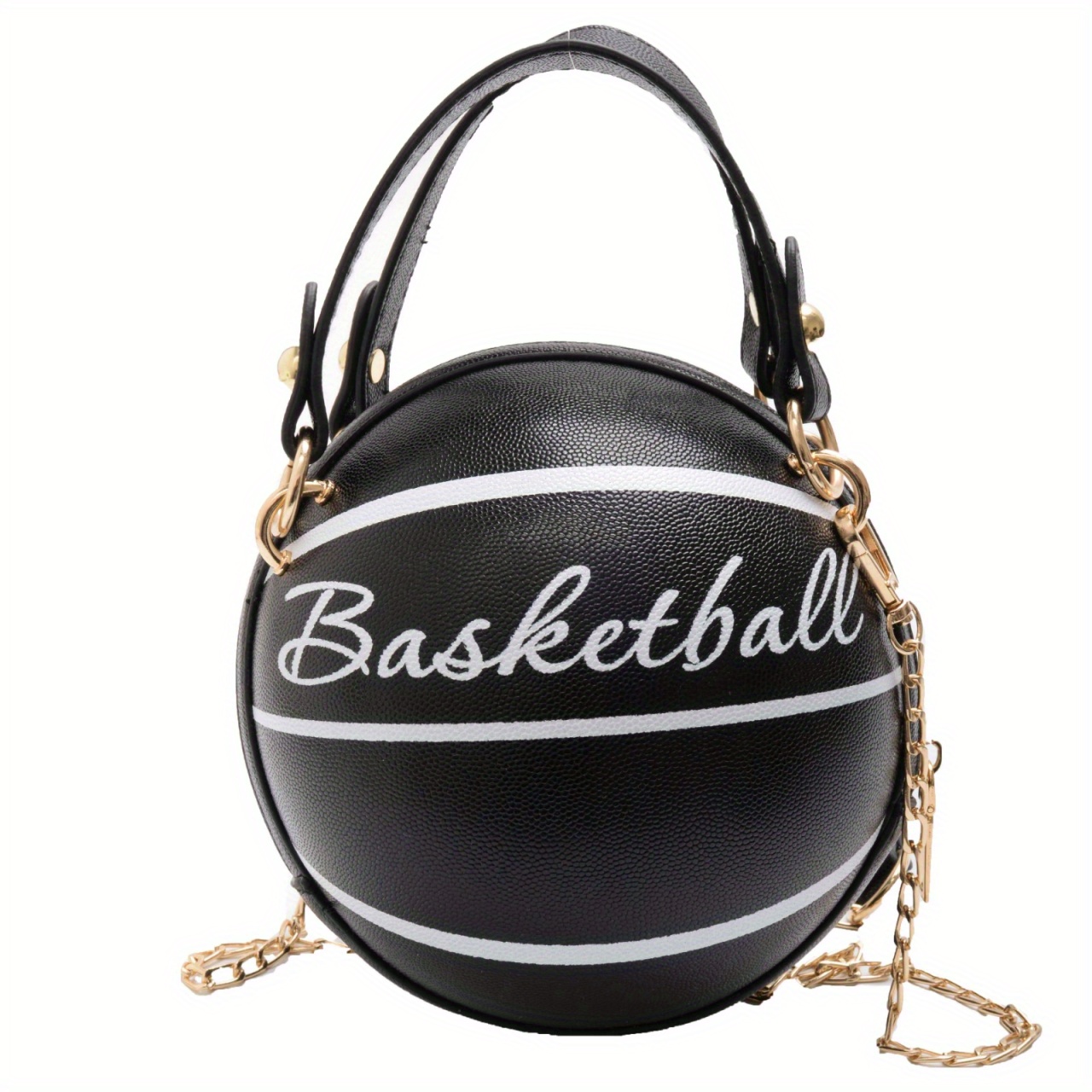 Women's Shoulder Bag PU Novelty Bag Basketball Shaped Chain Bag