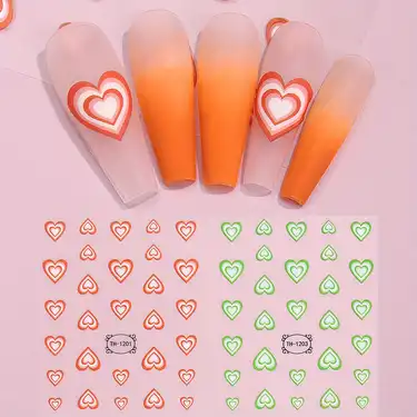 10 fogli 3d a forma di cuore Adesivi gonfi di San Valentino Adesivi a cuore  Arcobaleno