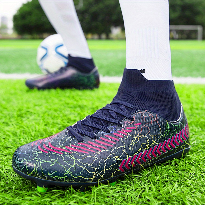 FLTHDD Men‘s AG Cleat Football Boots Professional Outdoor Anti-slip