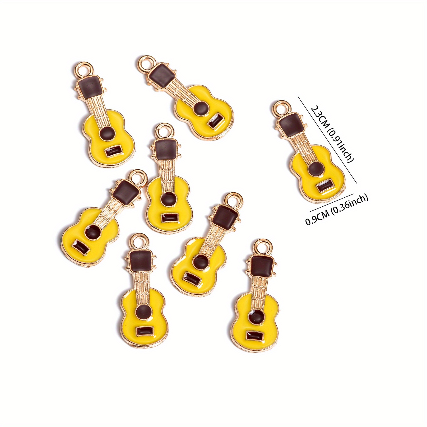 10pcs Guitar Alloy Pendant Jewelry Set