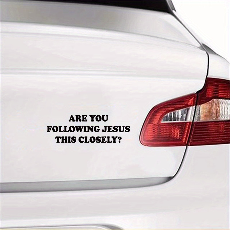 Black/white Follow Close Vinyl Car Stickers Car Head - Temu