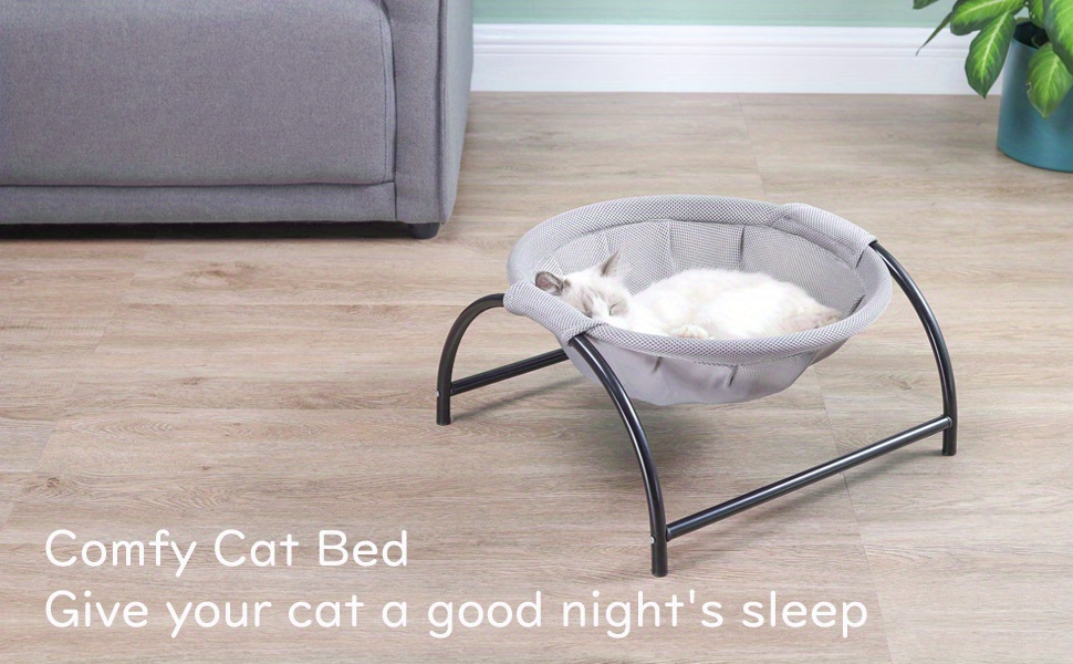 cat bed dog bed pet hammock bed free standing cat sleeping cat bed cat hammock cat breathable bed hammock dog bed removable washable elevated cat bed for summer details 0