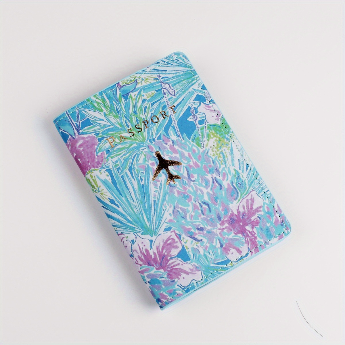 TEMU 1pc Simple Fashion Floral Travel Passport Holder Travel Accessory