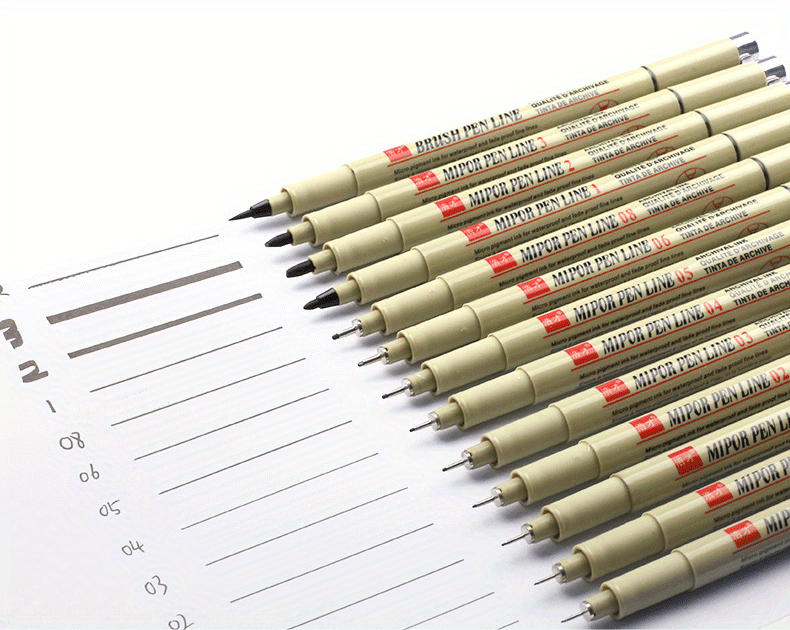 10 PCs/Set Fine Hand Painted Thin Hook Line Pen Art Supplies Durable Nylon  Brush Acrylic Paint Drawing Art Pen School Stationery
