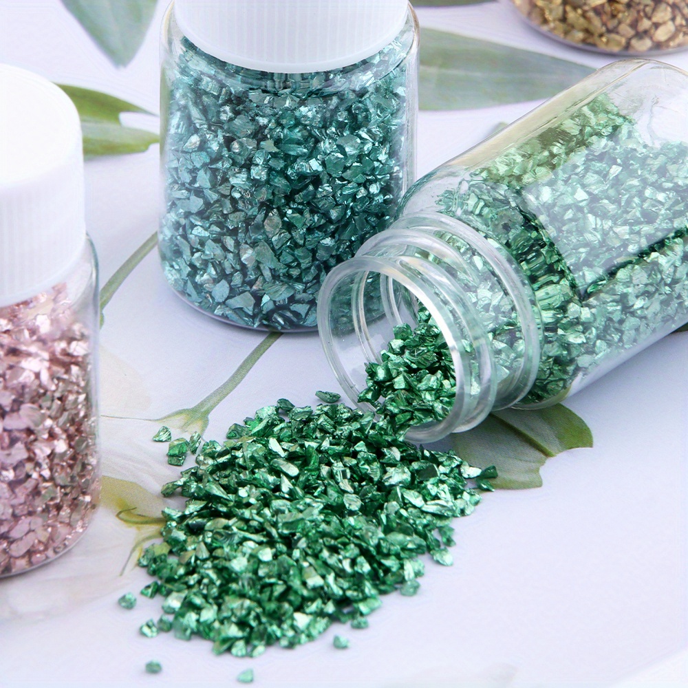 Shiny Crushed Glass Glitter For Resin Nails And Crafts - Temu