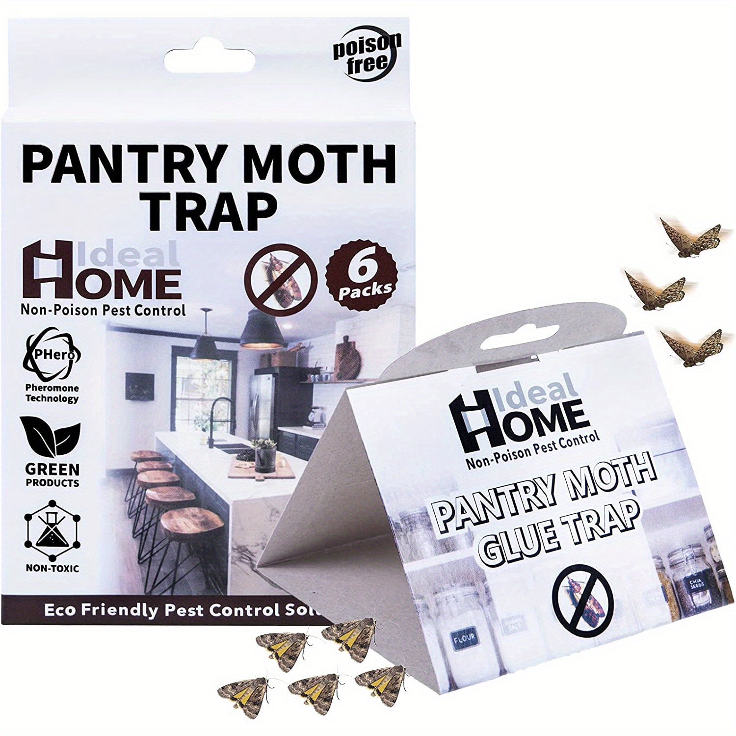 Clothes Pantry Food Moth Trap Pheromone Killer Paste Sticky Glue