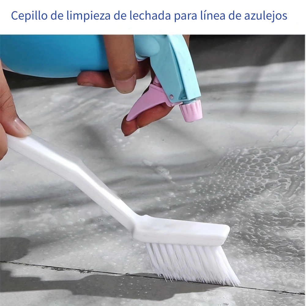 Cepillo limpiador de lechada – Cepillo limpiador de juntas de azulejos con  cerdas de nailon – Gran uso para limpieza profunda de duchas, pisos