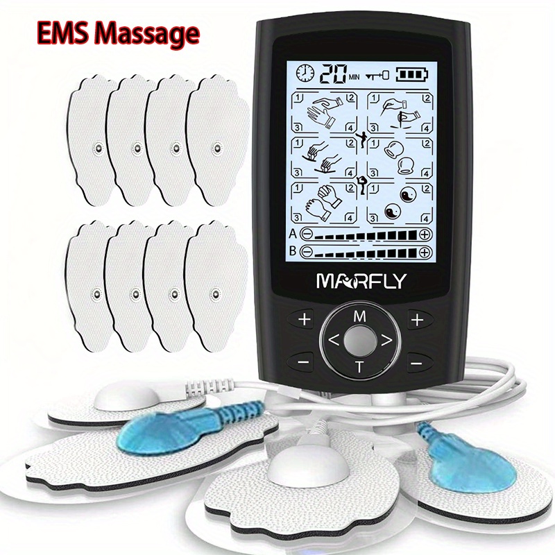 24 Modes Ems Electric Muscle Care Stimulator 4 Output Channel Tens Unit  Machine Physiotherapy Pulse Body Massager - Temu