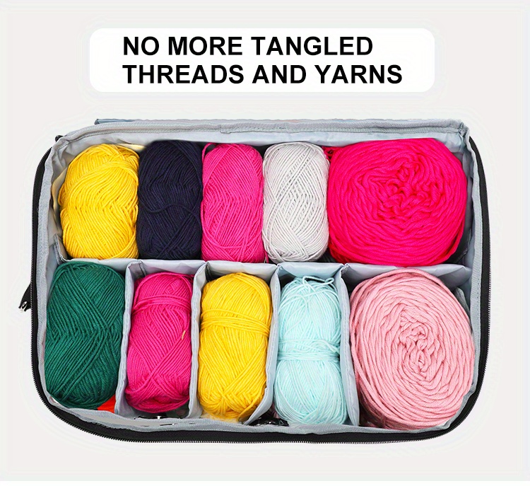 Printing Knitting Organizer Yarn Storage Bag Yarn Bag And - Temu