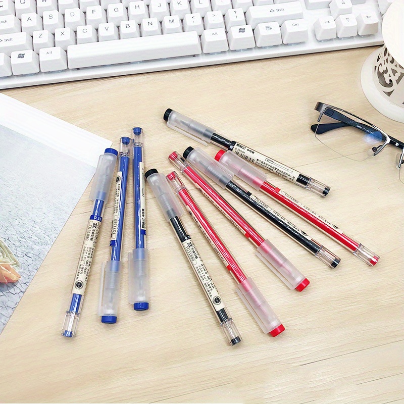 Ultra Fine Finance Gel Pen Red/black/blue Ink Refills - Temu