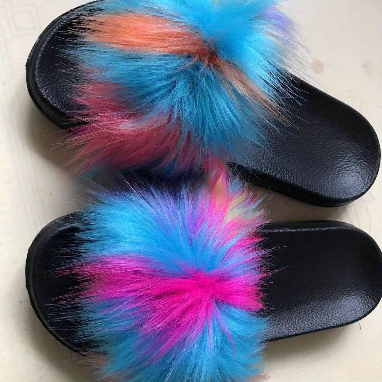 Rainbow sales fluffy sliders