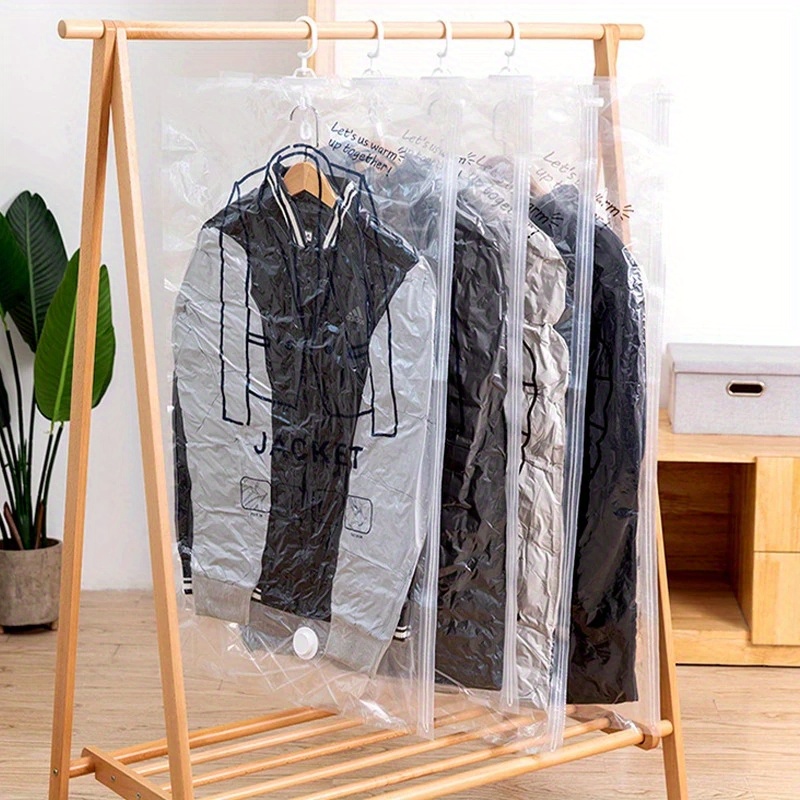Tradineur - Bolsa salva espacio transparente para guardar ropa al vacío,  almacenaje, ahorro de espacio, envasar prendas, ropa de