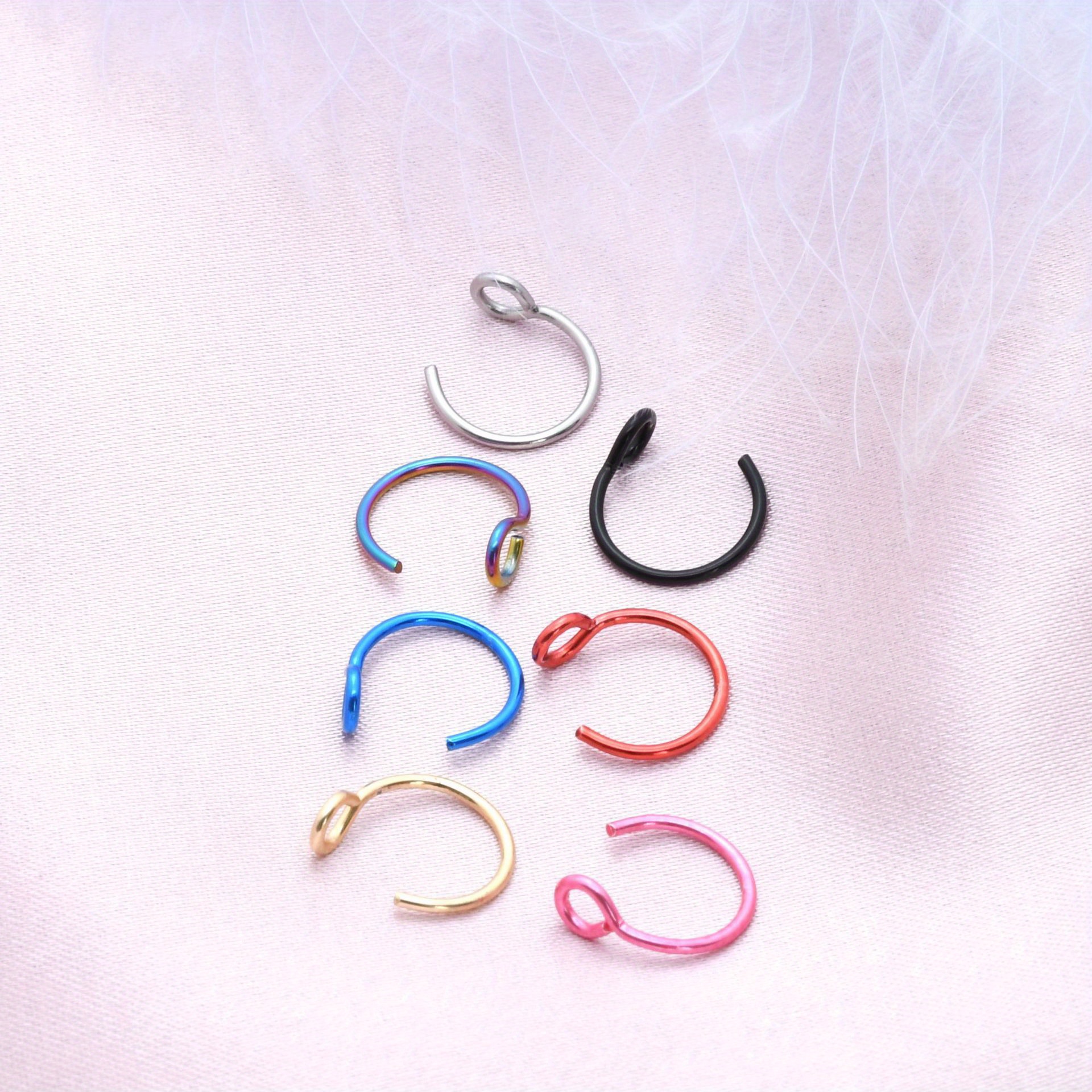 Stainless Steel U Type C Nose Rings Men Lip Ring Stainless Temu Canada