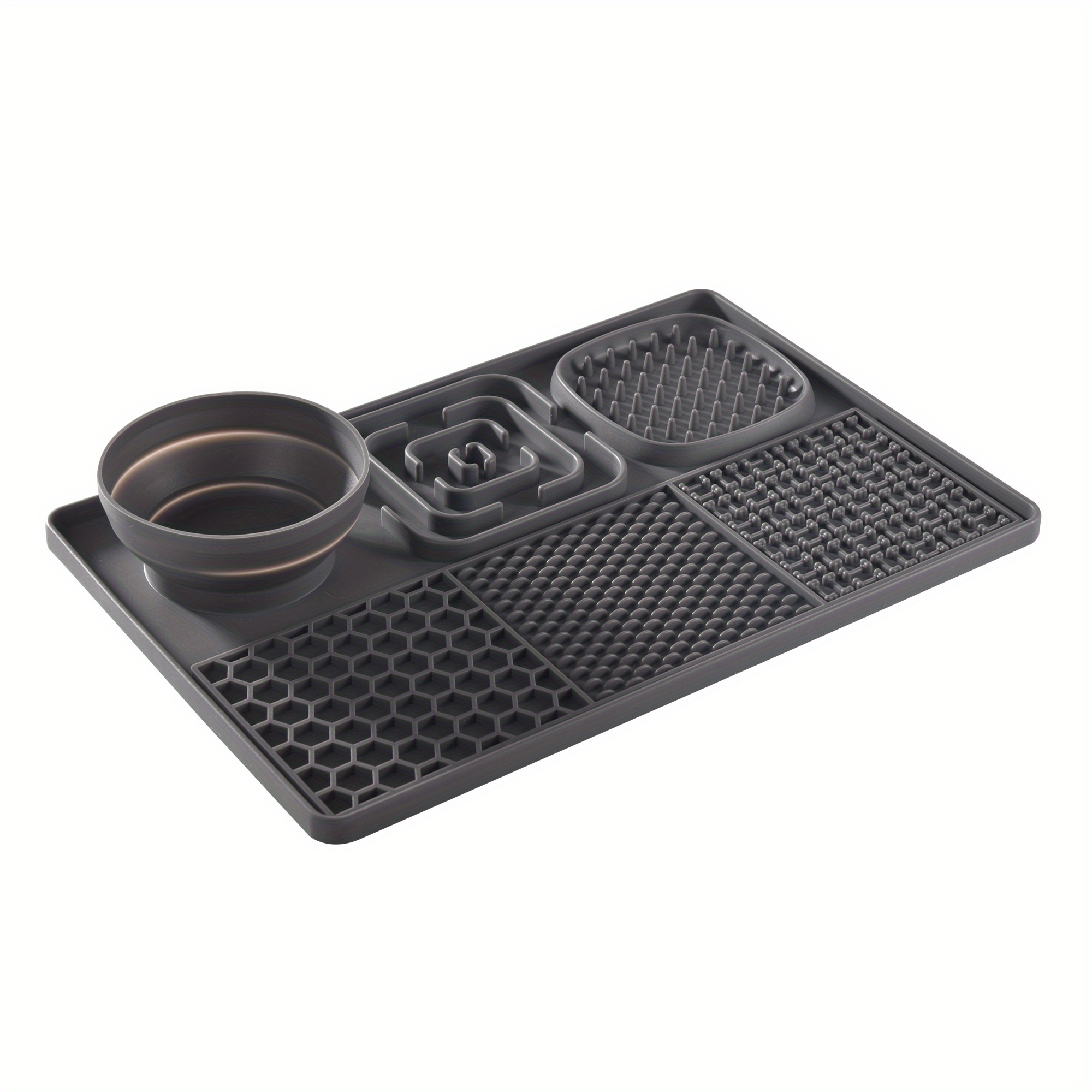 The Slowdown Bowl: Slow Feeder & Lick Mat (Charcoal)