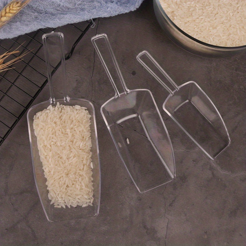 3 Pcs Ice Scoop, Plastic Kitchen Scoops, Small Flour Scoop, Food