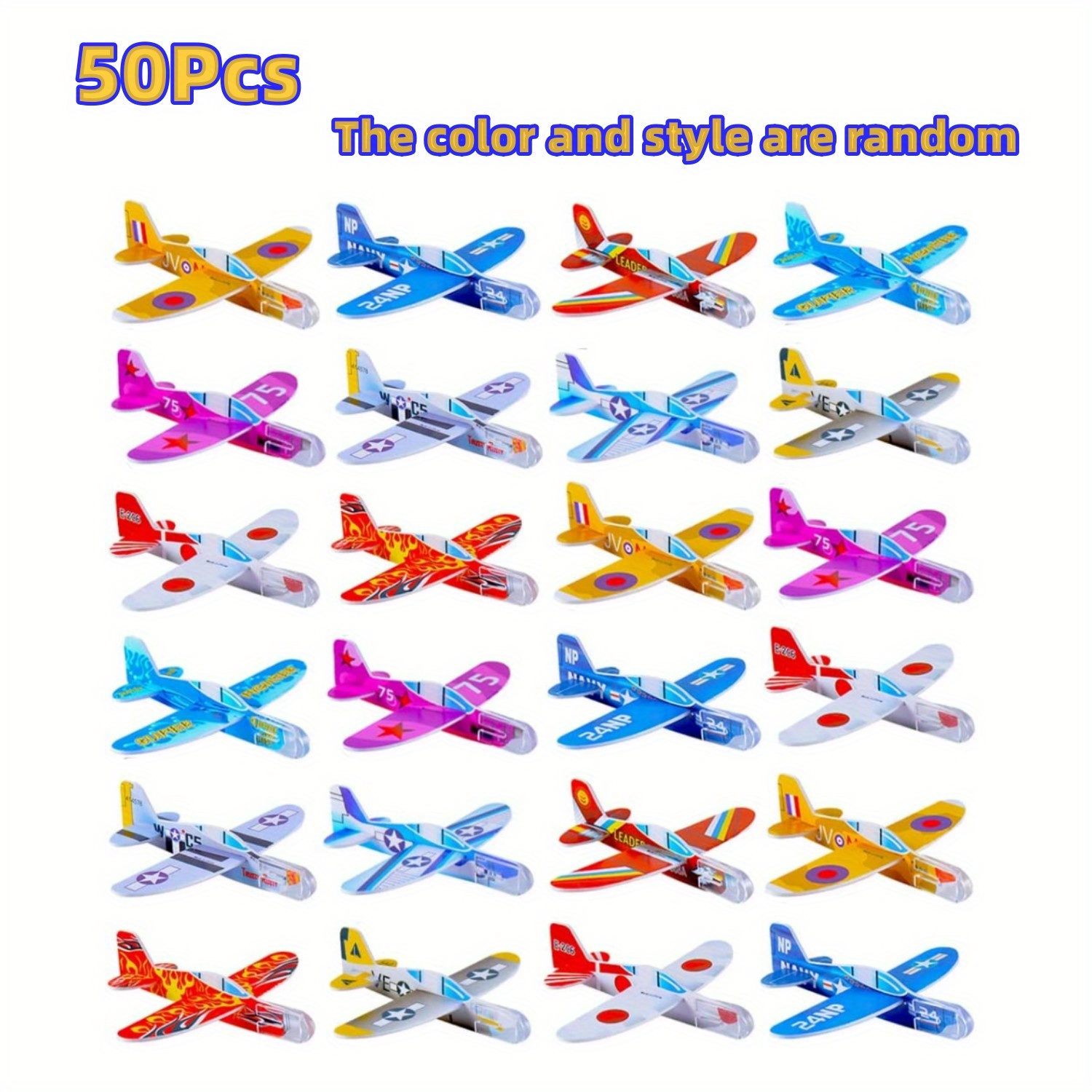 THE TWIDDLERS Paper Toy Planes 48 Pcs - Flying Foam Airplane