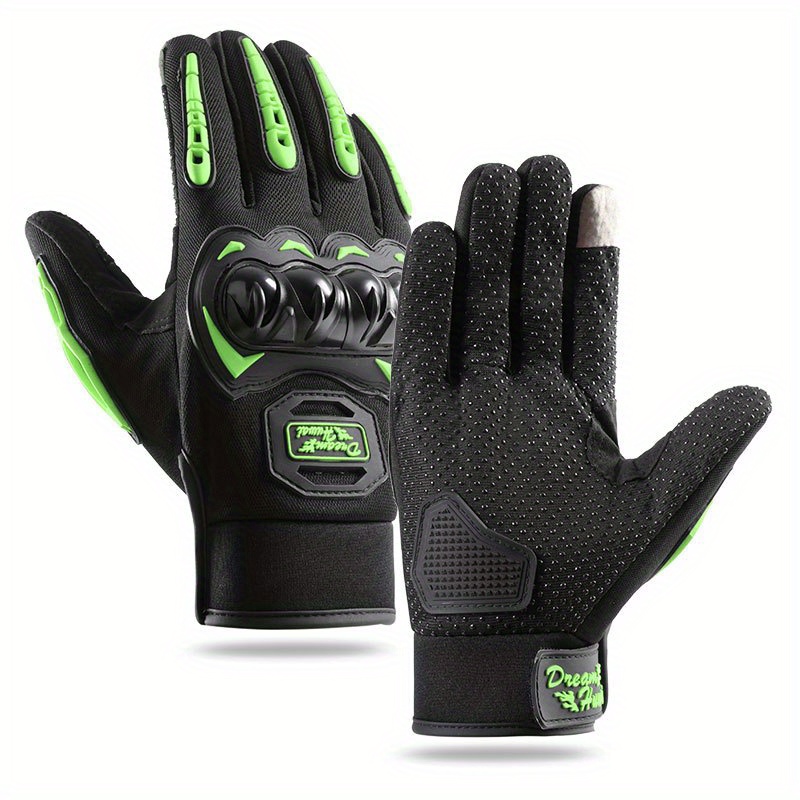 Breathable Non Slip Motorcycle Riding Gloves with Touch Screen - 1 Pair