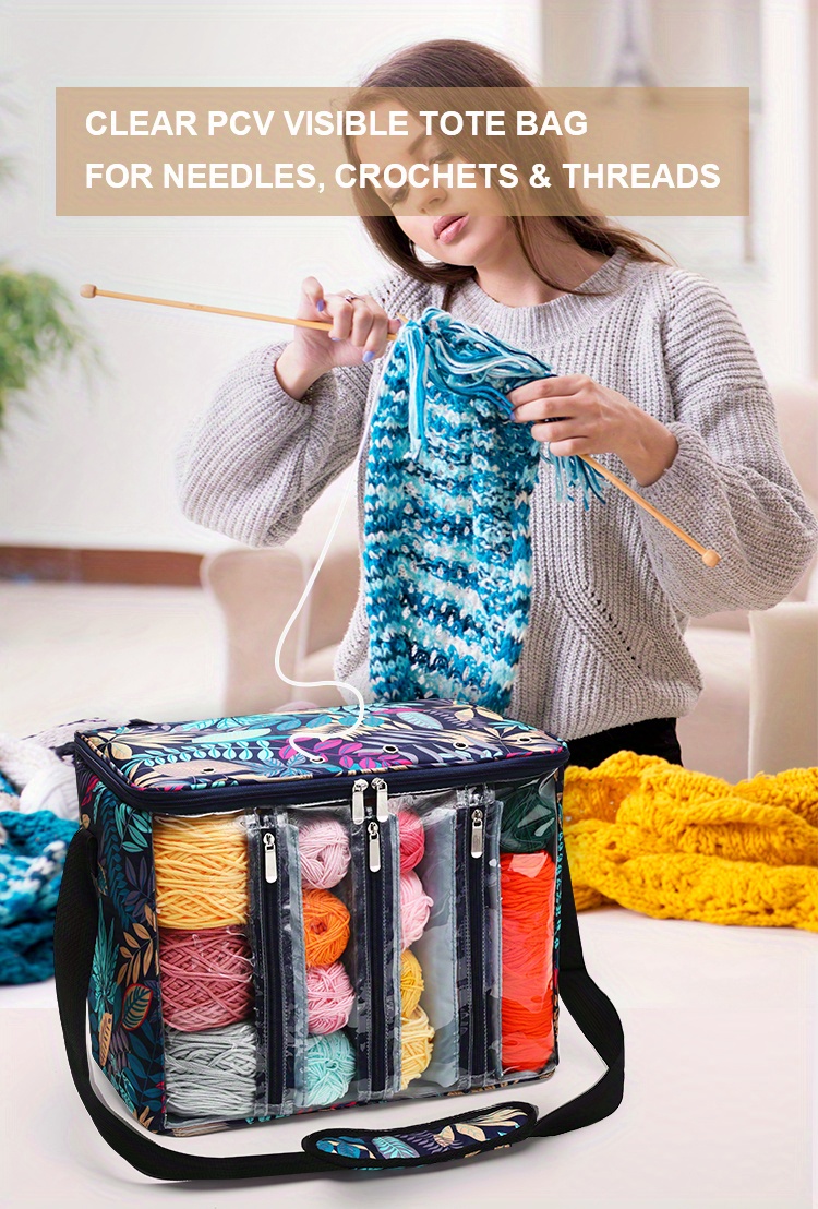 Knitting Yarn Organizer Knitting Bag Organizer Yarn Storage - Temu