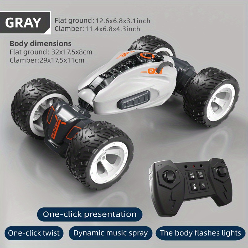 2.4G 4WD RC Car Com Alta Velocidade Corrida Drift, Brinquedos de Carros RC  Spray, 360°Rotating, Brinquedos de Carros de Natal Para Meninos Adultos