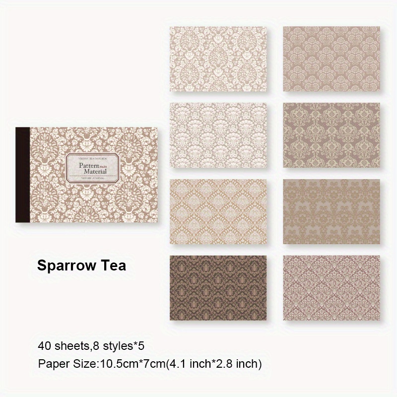 Vintage Floral Scrapbook Paper Perfect Writing Drawing Temu