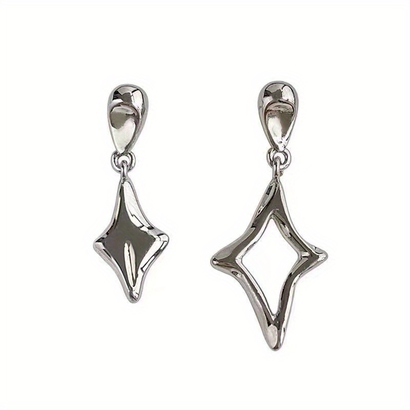 Men's Four Pointed Star Stud Earrings