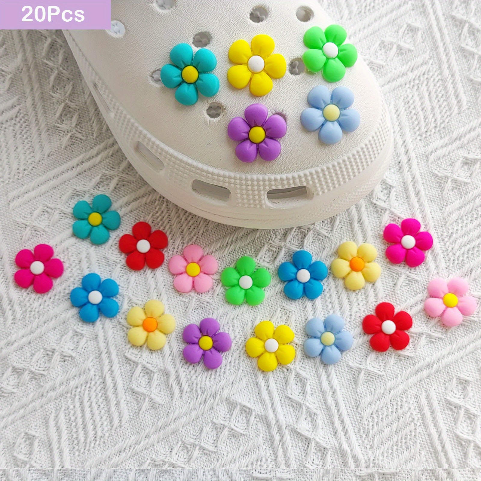 30PCS Flower Shoe Charms for Clog, Shoes Decorations & Favors for Kids  Girls Boys Teens 