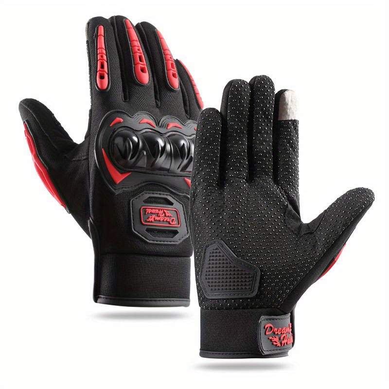 Breathable Non Slip Motorcycle Riding Gloves with Touch Screen - 1 Pair