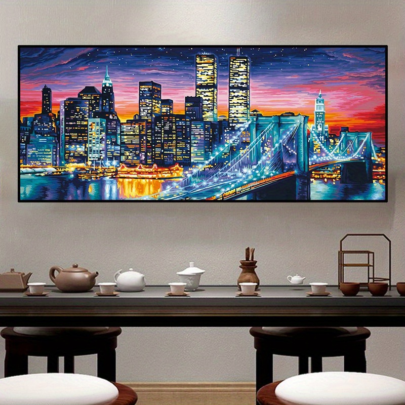 Large 5D DIY Diamond Painting Kits Landscape Diamond Embroidery Full Drill  Mosaic for Home Wall (120 * 50cm)