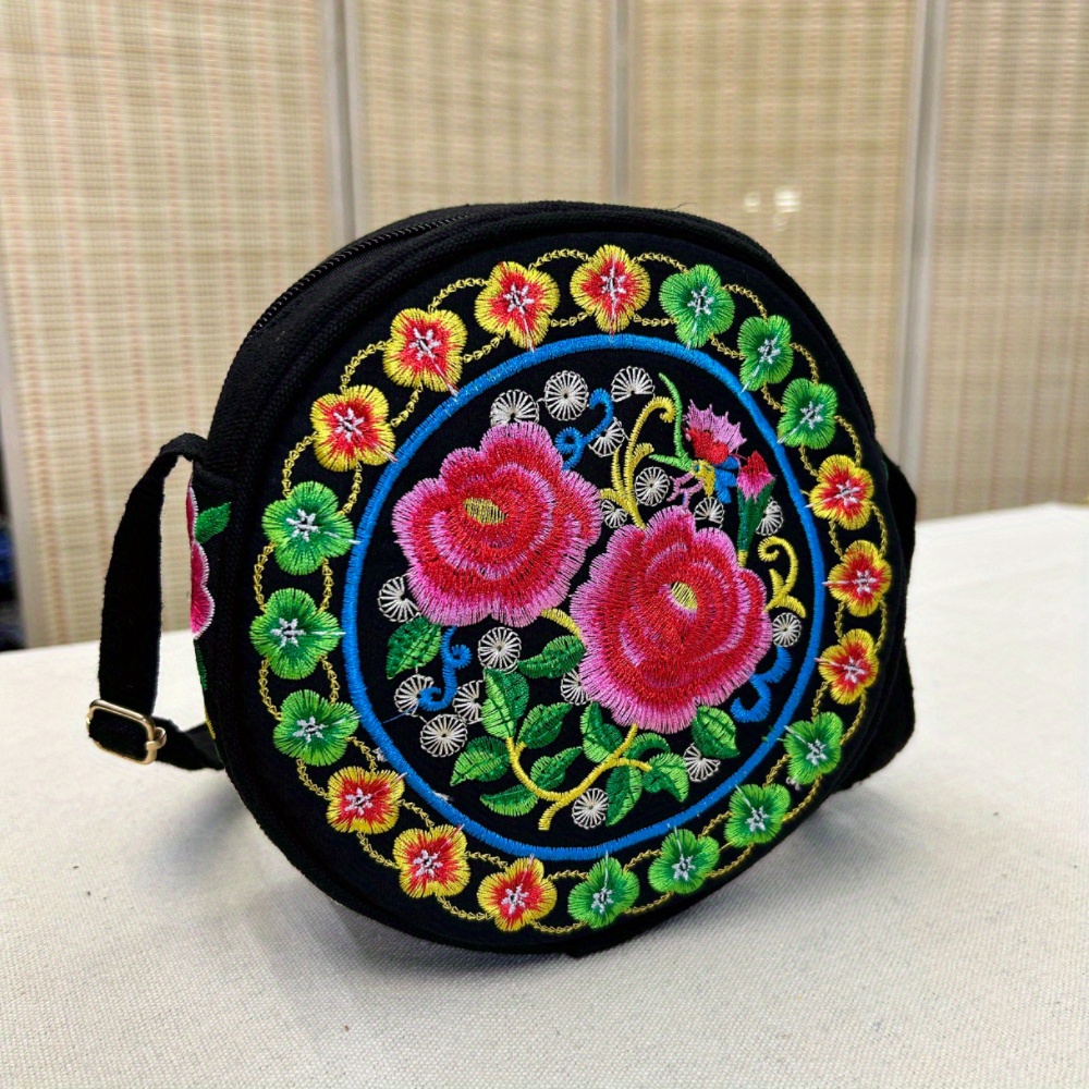 Mexican Embroidered Circle Bag