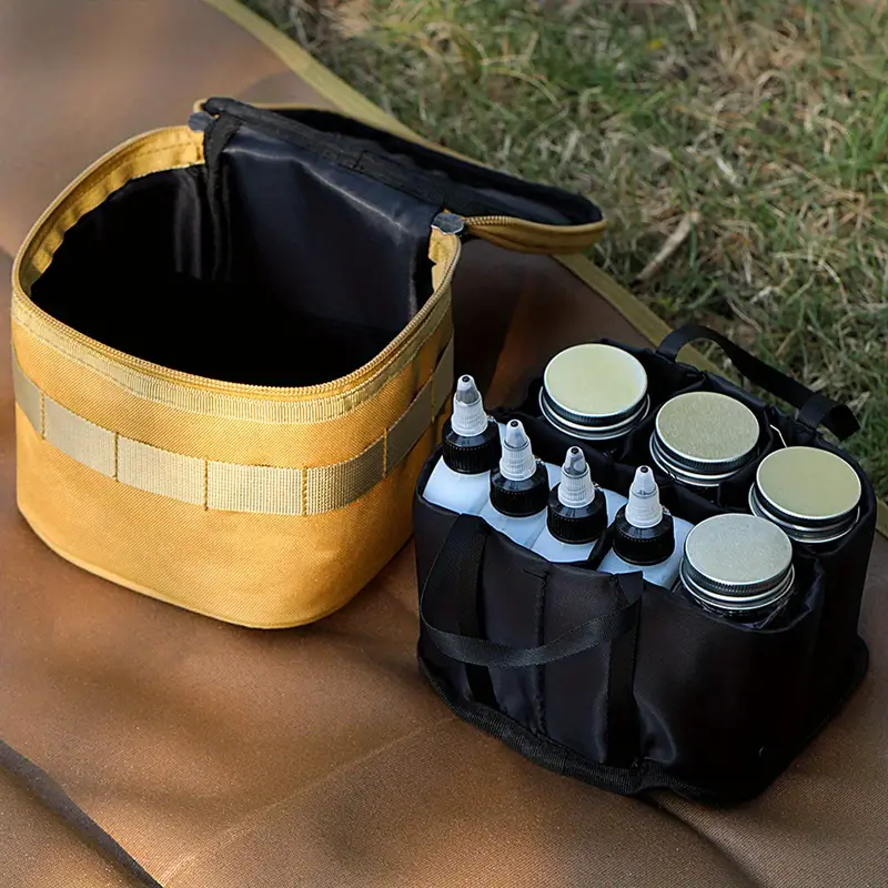 1pc Seasoning Storage Bag Camping Portable Seasoning Bottle Bag Camping Supplies For Outdoor Picnic BBQ details 1