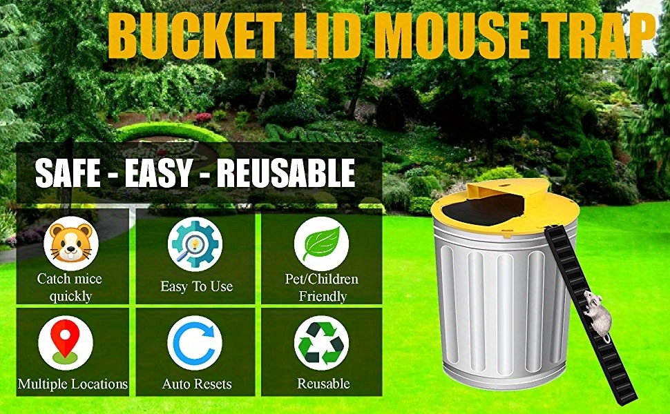  Gardenix Decor 5 Gallon Bucket Lid Mouse Rat Trap